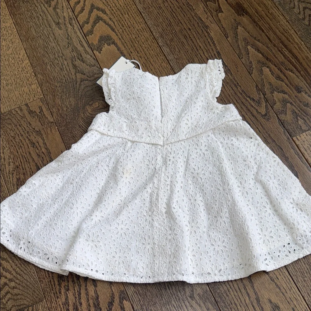 Elegant White Eyelet baby Dress 18-24 2T tartine et chocolat NWT spring easter